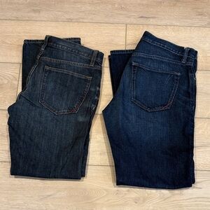 Banana Republic Men's Dark Blue Denim Jeans - Classic Straight Fit & Relaxed Fit